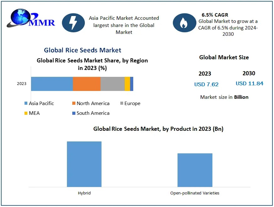 Rice Seeds Market is estimated to grow at a CAGR of 6.5 % over the forecast period